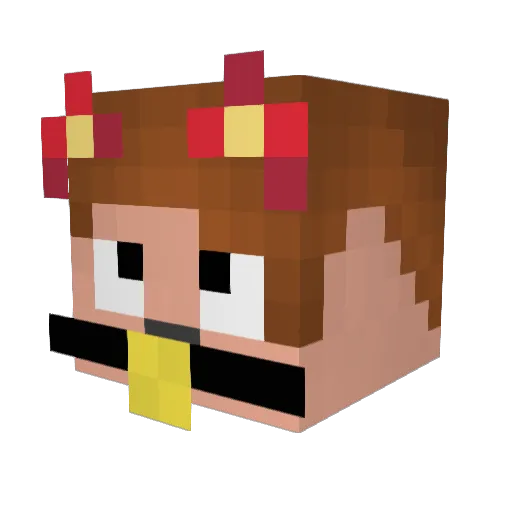 Hira0422 Minecraft avatar head, 3D render