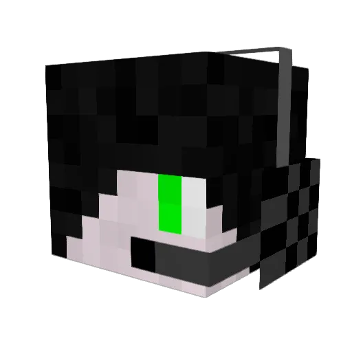Hiradoor Minecraft avatar head, 3D render