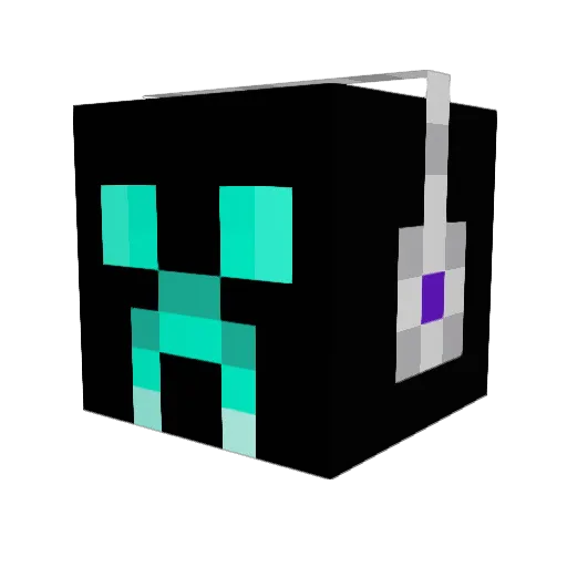 Hirahime Minecraft avatar head, 3D render