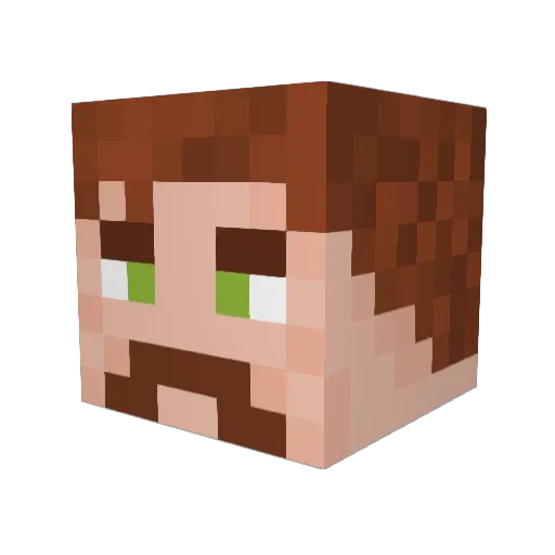 Hiramabif87 Minecraft avatar head, 3D render