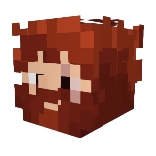 Hirashov Minecraft avatar head, 3D render