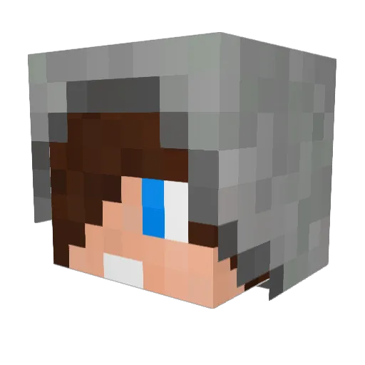 Hirec_ Minecraft avatar head, 3D render