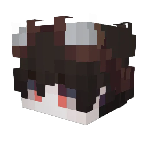 Hiresk Minecraft avatar head, 3D render
