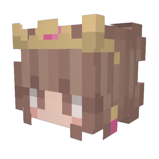 Hiriell Minecraft avatar head, 3D render