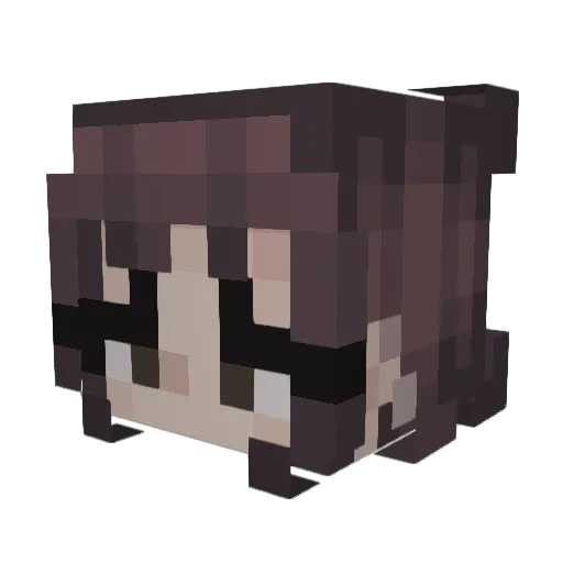Hiro47_ Minecraft avatar head, 3D render