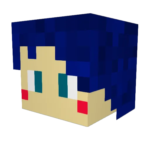 Hiro527 Minecraft avatar head, 3D render