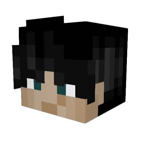 HiroChamploo Minecraft avatar head, 3D render