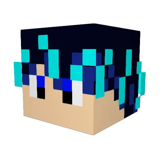 HiroDeon Minecraft avatar head, 3D render