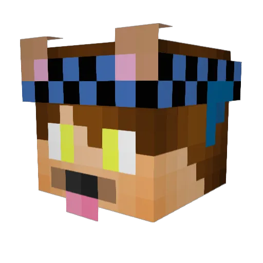 HiroMineBR Minecraft avatar head, 3D render