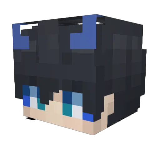 HiroOnCrack Minecraft avatar head, 3D render