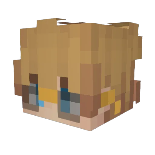 Hiro_Otie Minecraft avatar head, 3D render