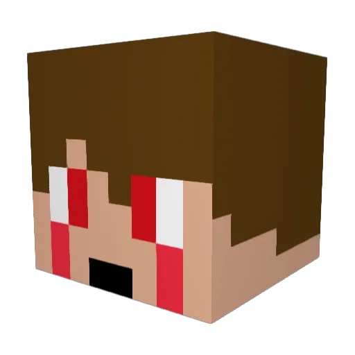 Hiro_desu Minecraft avatar head, 3D render