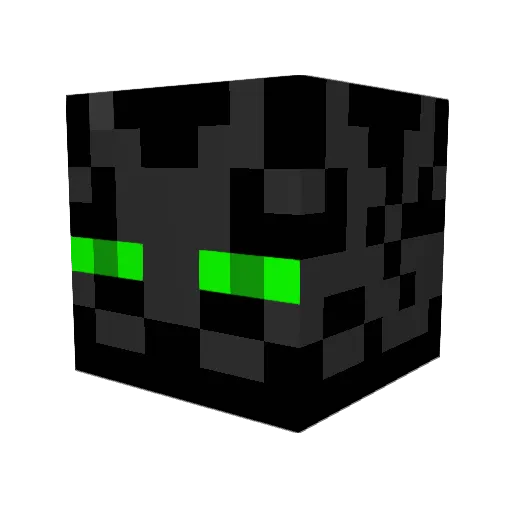 Hiroboo Minecraft avatar head, 3D render