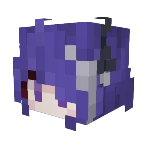 Hirochaso Minecraft avatar head, 3D render