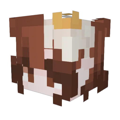 Hirokoak Minecraft avatar head, 3D render