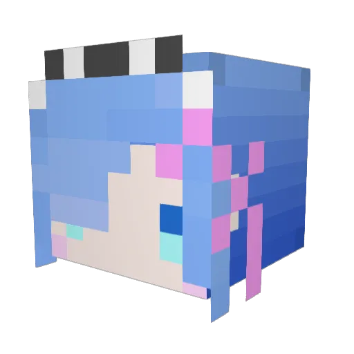 Hiromaru_04 Minecraft avatar head, 3D render