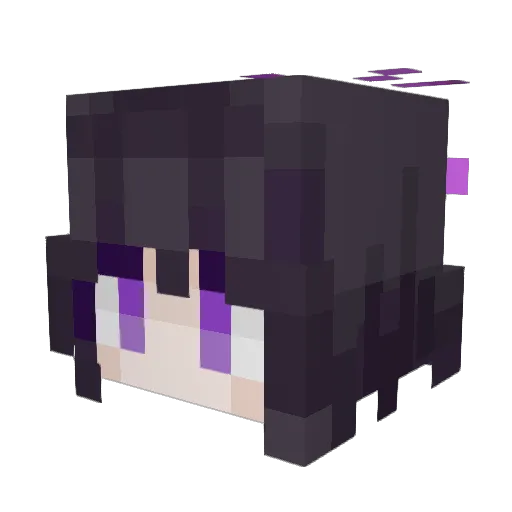 Hiromi03 Minecraft avatar head, 3D render