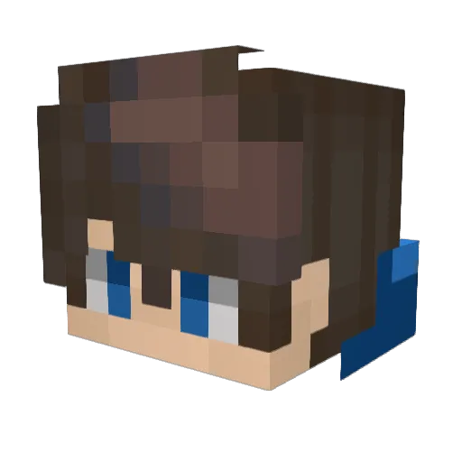 Hirorinnu Minecraft avatar head, 3D render