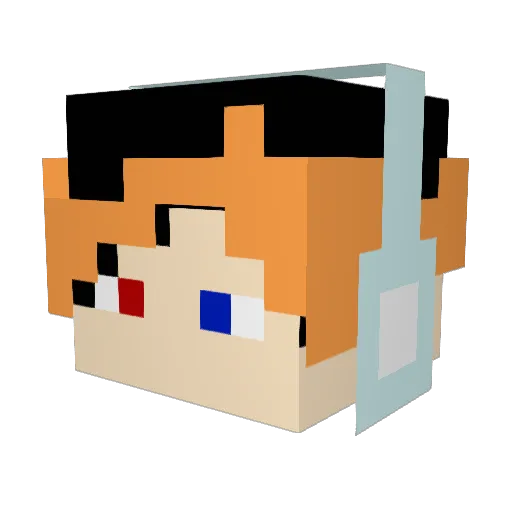 Hiroshi_Akuma Minecraft avatar head, 3D render