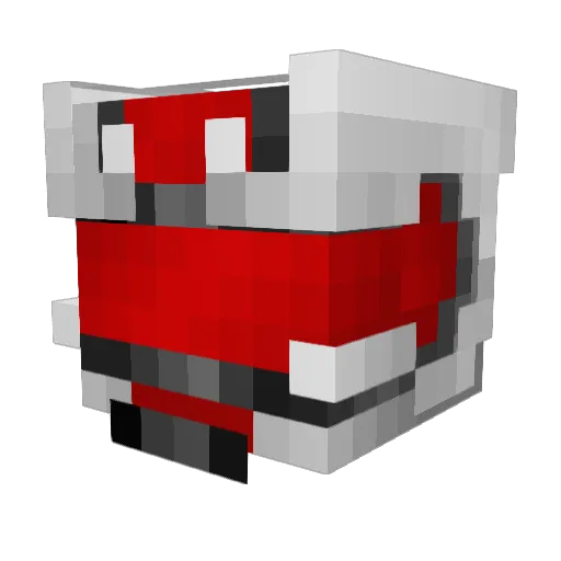 Hiroshima Minecraft avatar head, 3D render