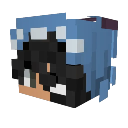 Hirovfx Minecraft avatar head, 3D render