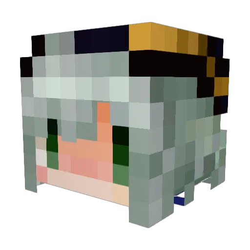 Hirowitch Minecraft avatar head, 3D render