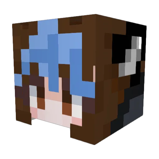 HiroxOwo Minecraft avatar head, 3D render