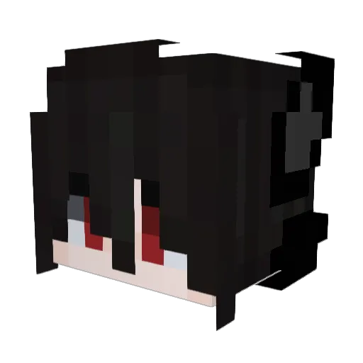 Hiroxyxl Minecraft avatar head, 3D render