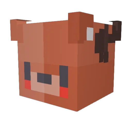 Hirschbuddy Minecraft avatar head, 3D render