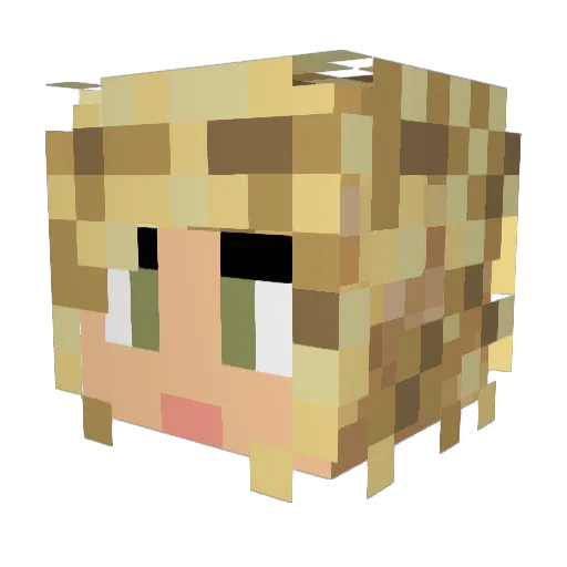 HisRiverSong Minecraft avatar head, 3D render