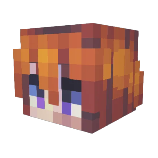 Hisatako Minecraft avatar head, 3D render