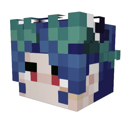 HishFao Minecraft avatar head, 3D render