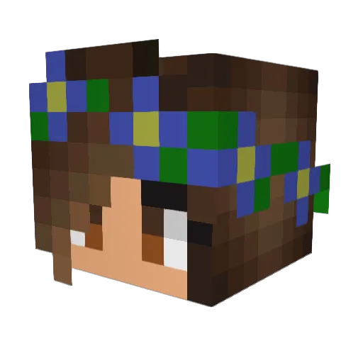 Hishamdonu Minecraft avatar head, 3D render