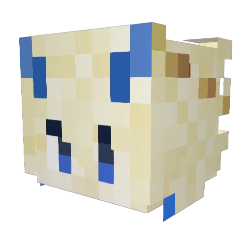Hishous Minecraft avatar head, 3D render