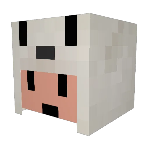 Hisk Minecraft avatar head, 3D render