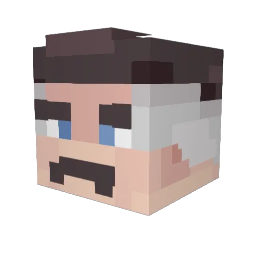 Hisoka3 Minecraft avatar head, 3D render