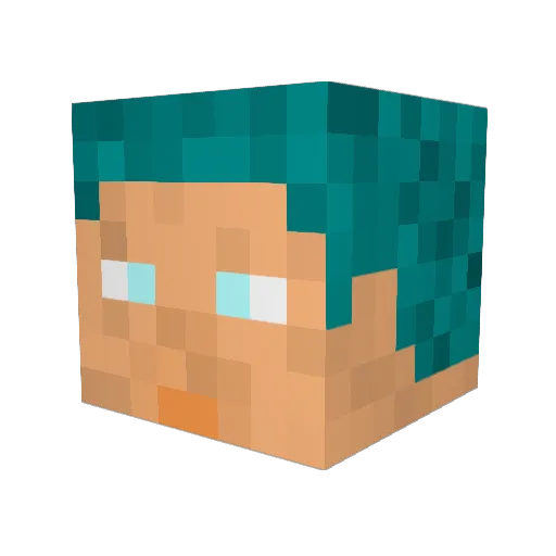 HisokaHan Minecraft avatar head, 3D render