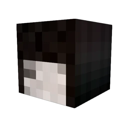 Hisokii Minecraft avatar head, 3D render
