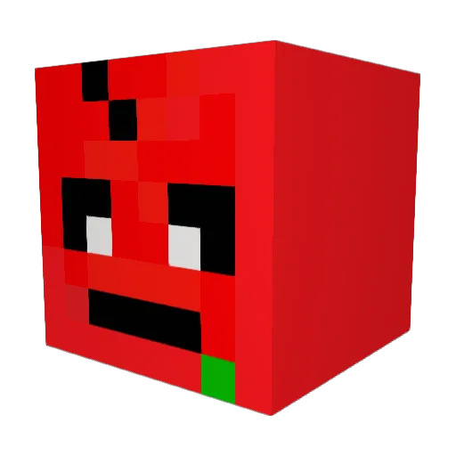 Hisokrane Minecraft avatar head, 3D render