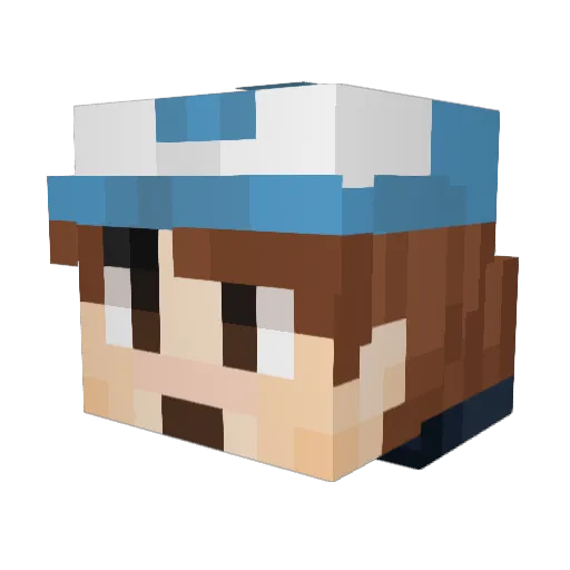 HispanicInaPanic Minecraft avatar head, 3D render