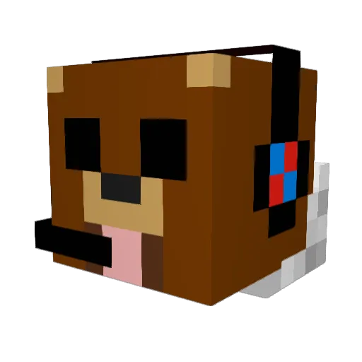 Histed Minecraft avatar head, 3D render