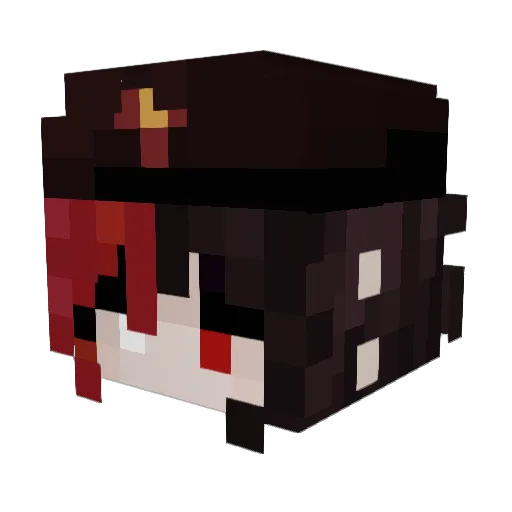 Histerica Minecraft avatar head, 3D render
