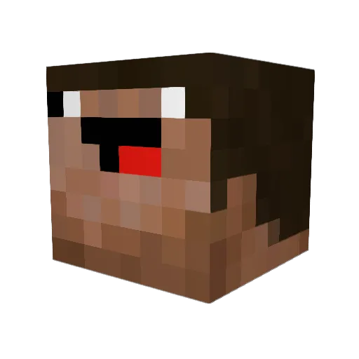 Histomicrograph Minecraft avatar head, 3D render