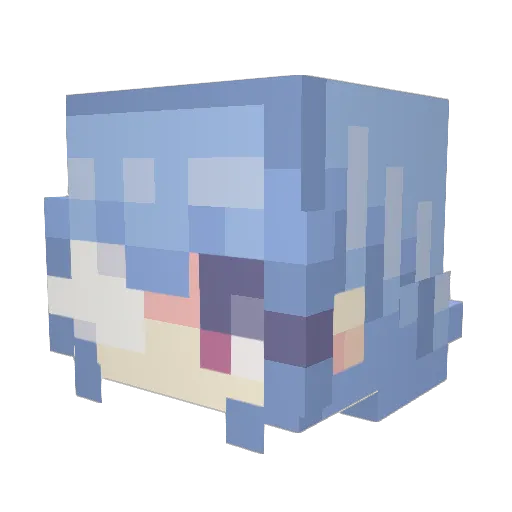 Historia Minecraft avatar head, 3D render