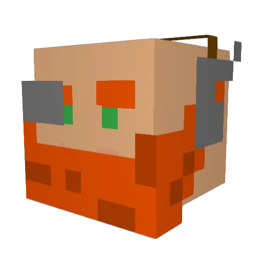HistoricalRedo Minecraft avatar head, 3D render