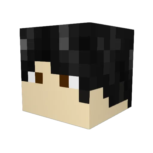 Histsan Minecraft avatar head, 3D render