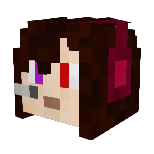Histy_YuKi Minecraft avatar head, 3D render
