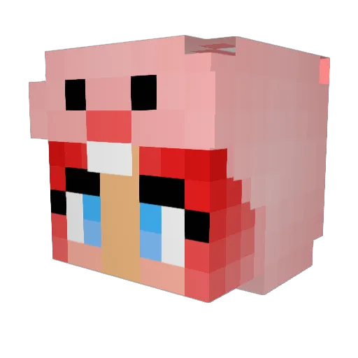 Hisui26 Minecraft avatar head, 3D render