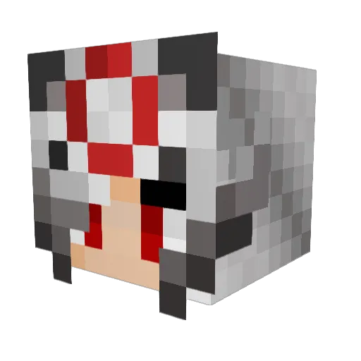 HisuiDragon19 Minecraft avatar head, 3D render