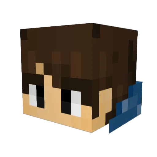 Hisworld06 Minecraft avatar head, 3D render